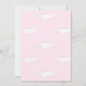 スイートユニコーンウォーターカラーピンク子供の誕生日 招待状 (裏面)