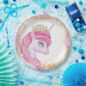 スイートユニコーンベビーシャワー紙プレート ペーパープレート (パーティー)