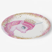 スイートユニコーンベビーシャワー紙プレート ペーパープレート (アングル)