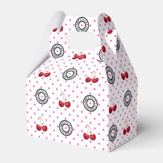 スイートライクさくらんぼレトロヴィンテージパターン フェイバーボックス (正面サイド)