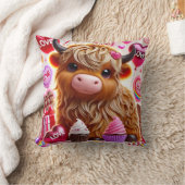 スイートライクキャンディハイランドカウバレンタイン クッション (ブランケット)
