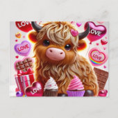 スイートライクキャンディハイランドカウバレンタイン シーズンポストカード (正面)