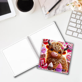 スイートライクキャンディハイランドカウバレンタイン ノートブック