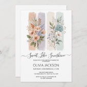 スイートライクサンシャインウォーターカラー誕生日 招待状 (正面/裏面)