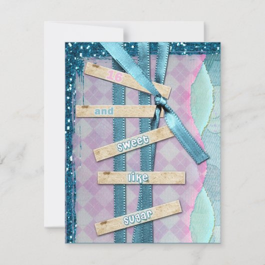 スイートライクシュガースイート16パーティの招待状 招待状 (正面)