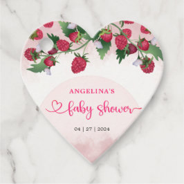 スイートラズベリーガールベビーシャワー フェイバータグ