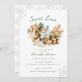 スイートラブウィンターホリデーブライダルシャワー招待 招待状 (正面/裏面)