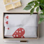 スイートラブロマンティックレッドホワイトハート 薄葉紙 (ギフト)