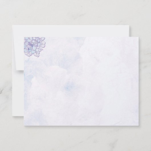 スイートラベンダーアジサイフローラブライダルシャワー 招待状 (裏面)