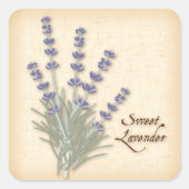 スイートラベンダースクエアステッカー スクエアシール (正面)