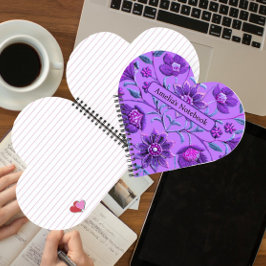 スイートラベンダーフローラブロケード ノートブック
