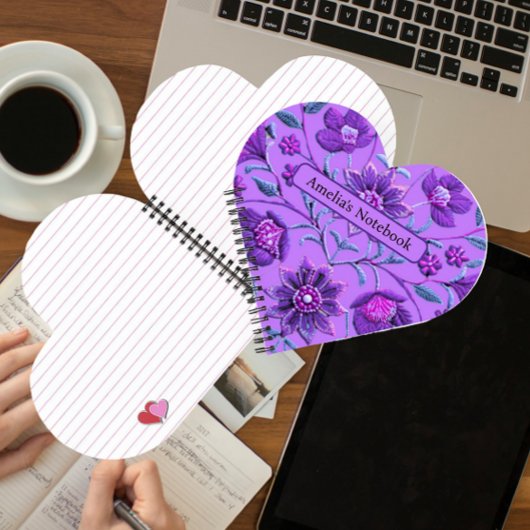 スイートラベンダーフローラブロケード ノートブック