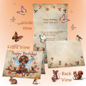 スイートリトルアフリカンフェアリープリンセスハッピーバースデー カード