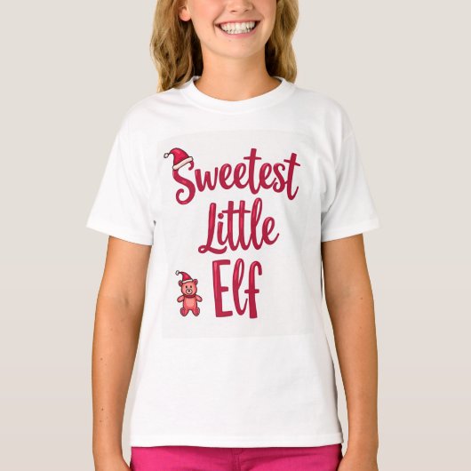 スイートリトルエルフのクリスマスTシャツ: Tシャツ (正面)