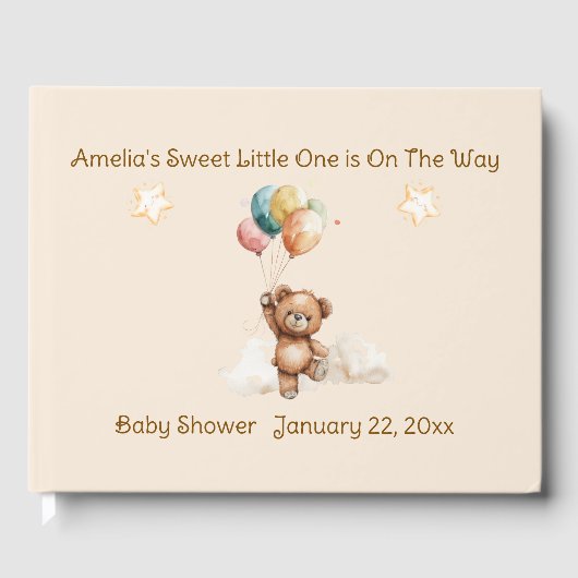 スイートリトルオンザウェイニュートラルベビーシャワー ゲストブック (正面)