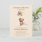 スイートリトルオンザウェイニュートラルベビーシャワー 招待状 (スタンド正面)