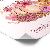 スイートリトルカボチャ秋ファームピンクおむつラッフル ポスター (角)