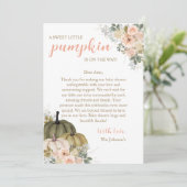 スイートリトルカボチャ秋ベビーシャワー招待状 サンキューカード (スタンド正面)