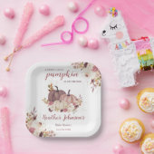 スイートリトルカボチャ秋ベビーシャワー招待状 ペーパープレート (パーティー)