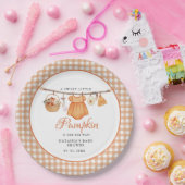 スイートリトルカボチャ秋ベビーシャワー ペーパープレート (パーティー)