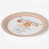 スイートリトルカボチャ秋ベビーシャワー ペーパープレート (アングル)