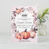 スイートリトルカボチャ秋ベビーシャワー 招待状 (スタンド正面)