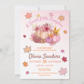 スイートリトルカボチャ秋ベビーシャワー 招待状 (正面)