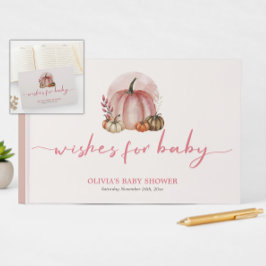 スイートリトルカボチャ秋秋ピンクベビーシャワー ゲストブック