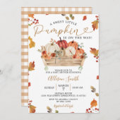 スイートリトルカボチャ紅葉ベビーシャワー 招待状 (正面/裏面)