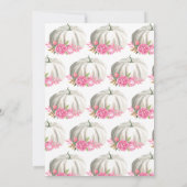 スイートリトルカボチャ金ゴールドピンクベビーシャワー 招待状 (裏面)