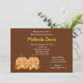 スイートリトルカボチャ5x7秋ベビーシャワー招待状 招待状 (スタンド正面)