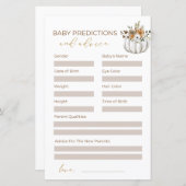 スイートリトルカンプキンベビーシャワーアドバイスカード (正面/裏面)