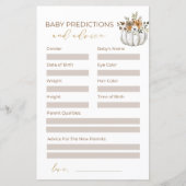 スイートリトルカンプキンベビーシャワーアドバイスカード (正面)