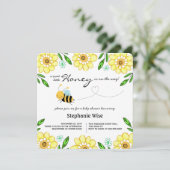 スイートリトルハニービーベビーシャワーフローラ 招待状 (スタンド正面)