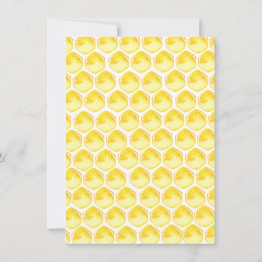 スイートリトルハニービーベビーシャワー招待状 招待状 (裏面)