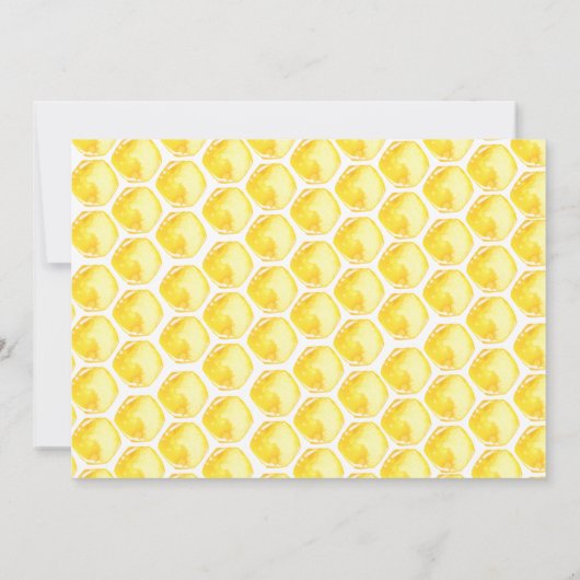 スイートリトルハニービーベビーシャワー招待状 招待状 (裏面)