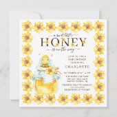 スイートリトルハニービーベビーシャワー招待状 招待状 (正面)