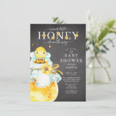 スイートリトルハニービーベビーシャワー招待状 招待状 (スタンド正面)