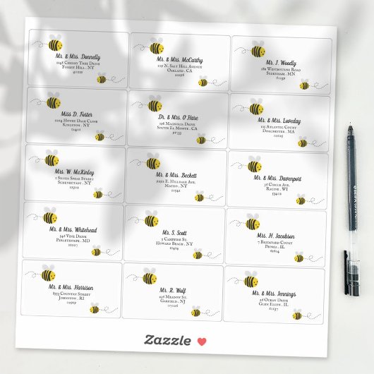 スイートリトルハニービー個別ゲストアドレス シール