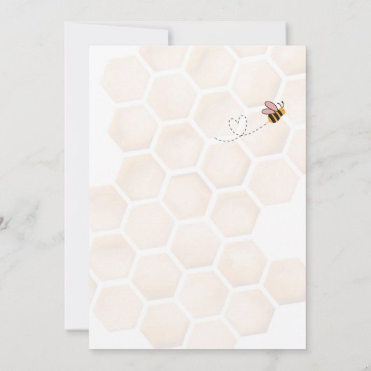 スイートリトルハニーベビーシャワー招待状 招待状 (裏面)