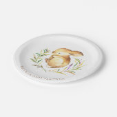 スイートリトルバニーベビーシャワー7"プレート ペーパープレート (アングル)