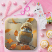 スイートリトルバード誕生日 ペーパープレート (パーティー)