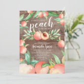 スイートリトルピーチガールズベビーシャワー招待状 招待状 (スタンド正面)
