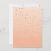 スイートリトルピーチガールズベビーシャワー招待状 招待状 (裏面)