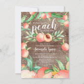 スイートリトルピーチガールズベビーシャワー招待状 招待状 (正面)