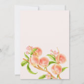 スイートリトルピーチガールベビーシャワーカスタム 招待状 (裏面)