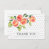 スイートリトルピーチサンキューノートカード サンキューカード (正面/裏面)