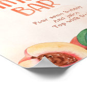 スイートリトルピーチベビーシャワーサインミモサバー ポスター (角)