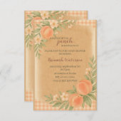 スイートリトルピーチベビーシャワー招待状 招待状 (正面/裏面)