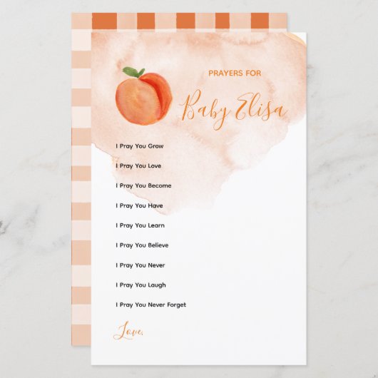 スイートリトルピーチ祈りの言葉ズベビーゲーム (正面/裏面)